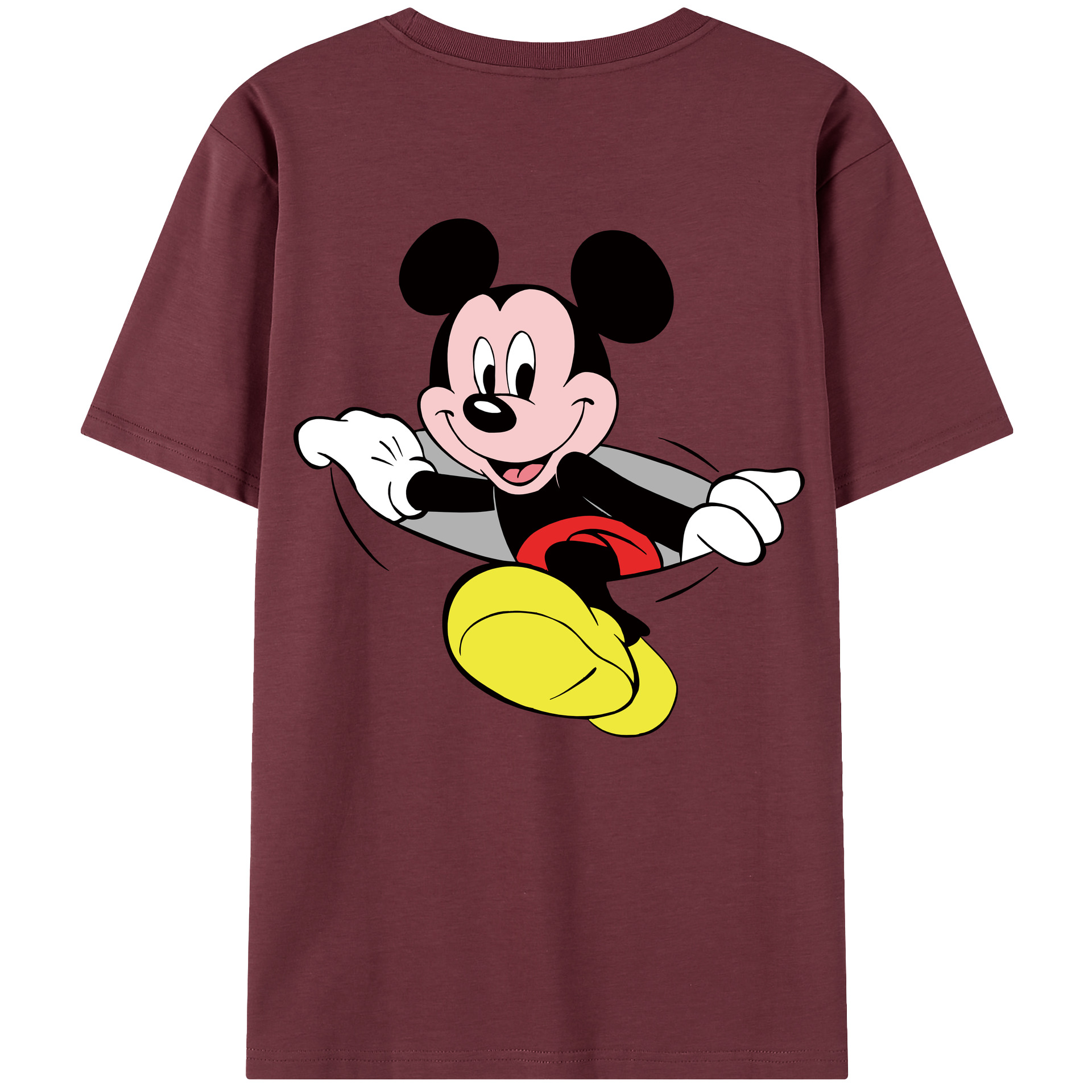 （画像用） ミッキーマウス Mickey Mouse 綿100％半袖Tシャツ（背面プリント）